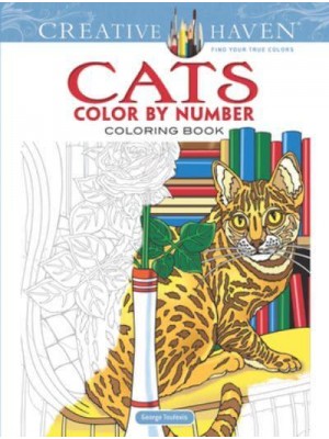Creative Haven Cats Color by Number Coloring Book - Creative Haven