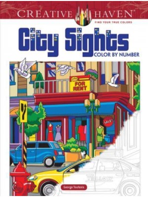 Creative Haven City Sights Color By Number - Creative Haven