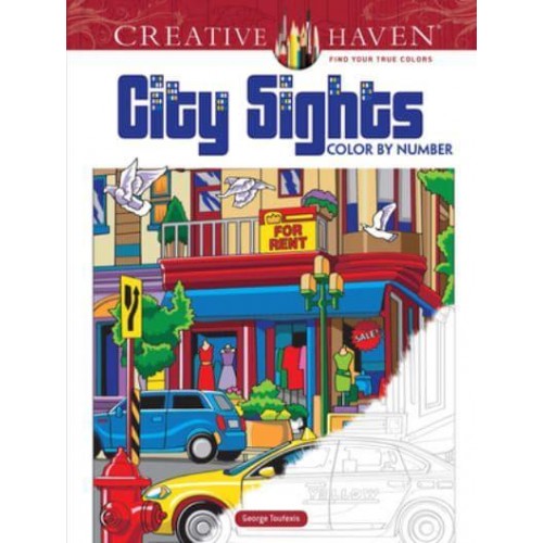 Creative Haven City Sights Color By Number - Creative Haven