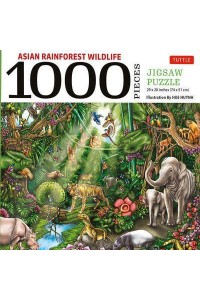 Asian Jungle Wildlife - 1000 Piece Jigsaw Puzzle Finished Size 29 in X 20 Inch (73.7 X 50.8 Cm)