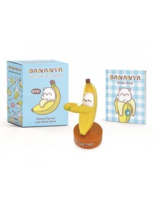 Bananya Talking Figurine and Sticker Book