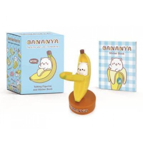 Bananya Talking Figurine and Sticker Book