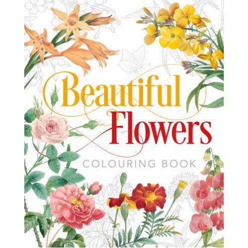 Beautiful Flowers Colouring Book - Arcturus Classic Nature Colouring