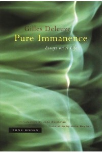 Pure Immanence Essays on a Life