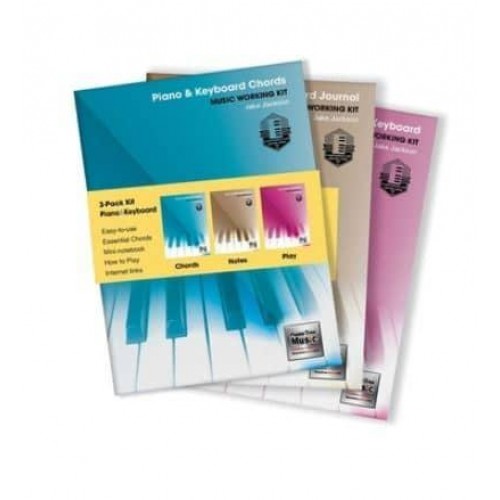 3-Book Music Working Kit for Piano & Keyboard - Music Working Kit