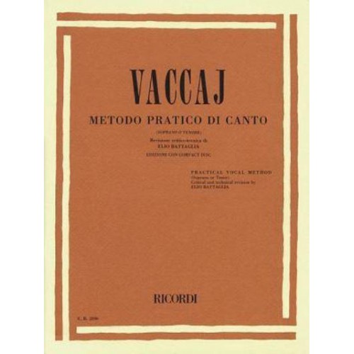 Practical Vocal Method (Vaccai) - High Voice Soprano/Tenor - Book/CD