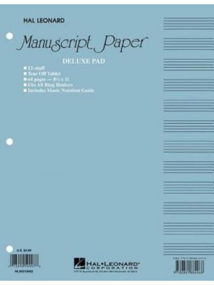 Manuscript Paper (Deluxe Pad)(Blue Cover)