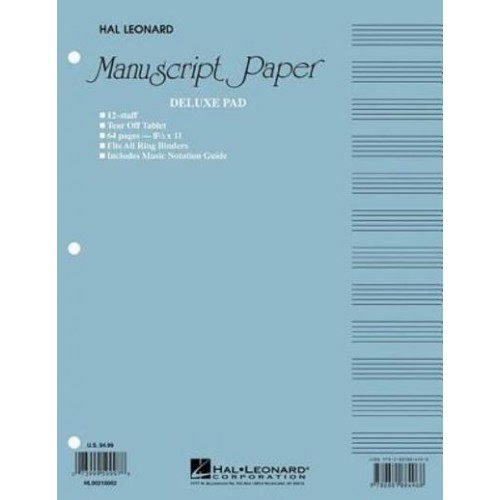 Manuscript Paper (Deluxe Pad)(Blue Cover)