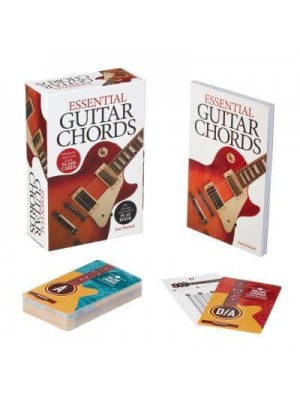Essential Guitar Chords Kit Includes 64 Easy-to-Use Chord Flash Cards, Plus 128-Page Instructional Play Book