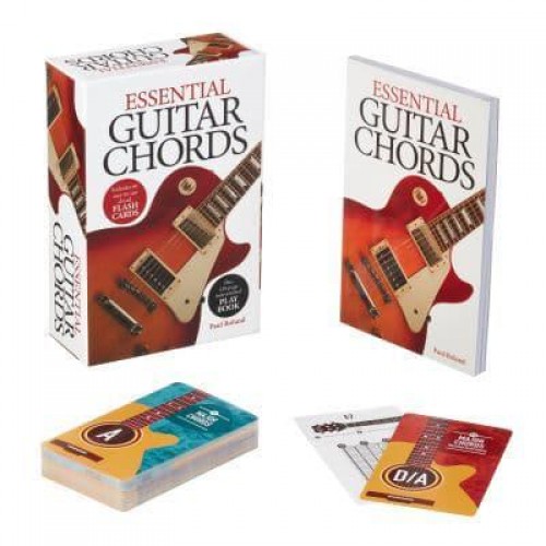 Essential Guitar Chords Kit Includes 64 Easy-to-Use Chord Flash Cards, Plus 128-Page Instructional Play Book