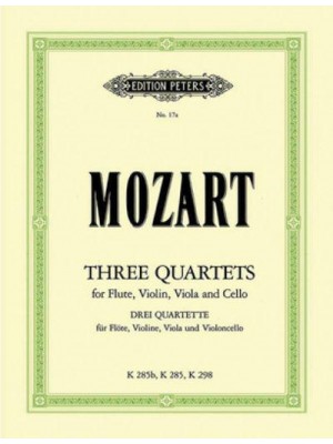 3 Flute Quartets K285 K298 K285b (Set of Parts) - Edition Peters