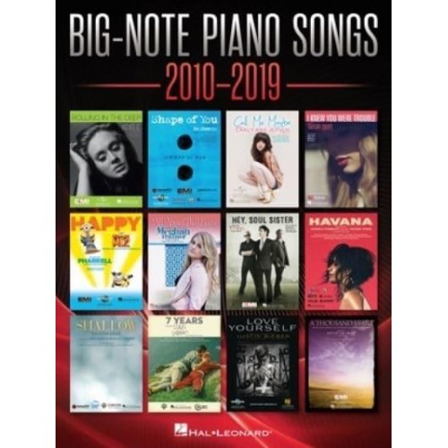 Big-Note Piano Songs 2010-2019 - Easy Piano Songbook With Large Notation and Lyrics
