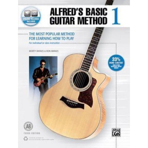 Alfred's Basic Guitar Method, Bk 1 The Most Popular Method for Learning How to Play, Book & Online Audio - Alfred's Basic Guitar Library