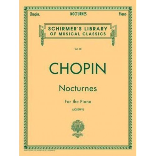 Nocturnes Schirmer Library of Classics Volume 30 Piano Solo - Schirmer's Library of Musical Classics