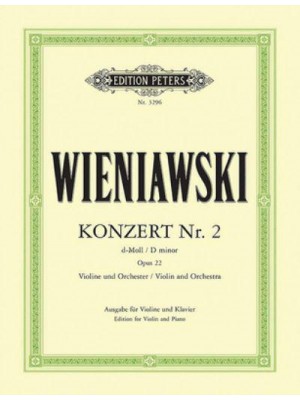 Violin Concerto No. 2 in D Minor Op. 22 (Edition for Violin and Piano) - Edition Peters
