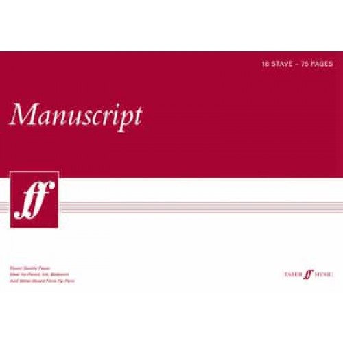 75-Page A3 Manuscript Pad, 18-Stave