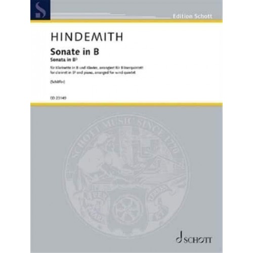Sonate for Wind Quintet (From Clarinet and Piano) Score and Parts