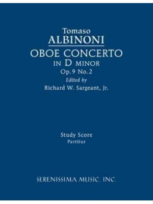 Oboe Concerto in D Minor, Op.9 No.2 Study Score