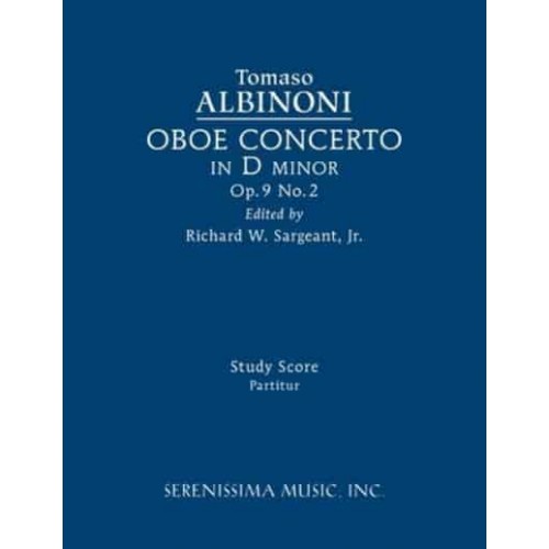 Oboe Concerto in D Minor, Op.9 No.2 Study Score