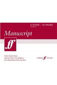 24-Page A5 Manuscript Book, 6-Stave Interleaved