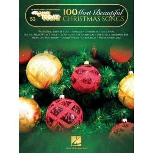 100 Most Beautiful Christmas Songs: E-Z Play Today #53 Songbook With Large Easy-To-Read Notation and Lyrics