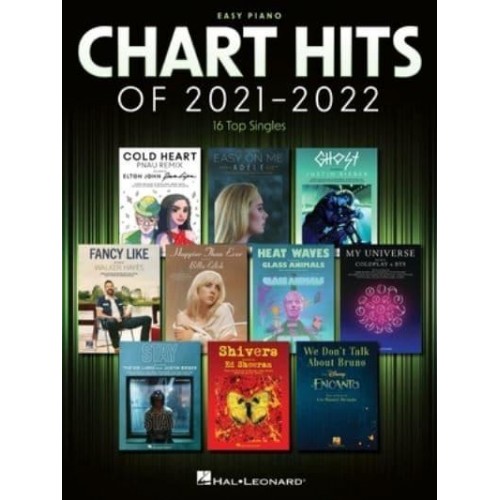 Chart Hits of 2021-2022: Easy Piano Songbook With Lyrics