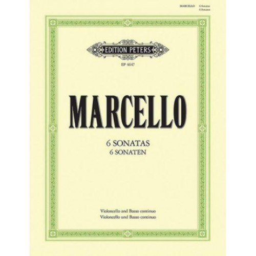 6 Sonatas for Cello and Continuo Continuo Realized for Harpsichord/Piano (Continuo Cello Ad Lib.) - Edition Peters