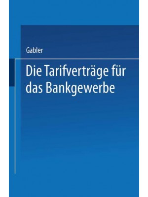 Die Tarifvertrage Fur Das Bankgewerbe