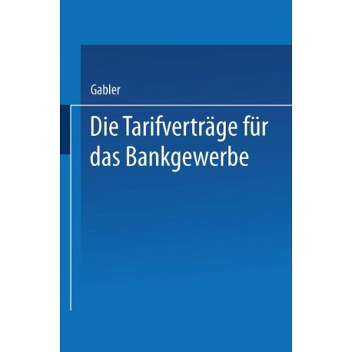 Die Tarifvertrage Fur Das Bankgewerbe