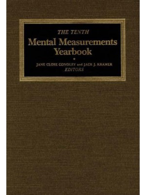 The Tenth Mental Measurements Yearbook - Buros Mental Measurements Yearbook