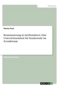 Kommasetzung in Attributsätzen. Eine Unterrichtseinheit Für Studierende Im Zoomformat