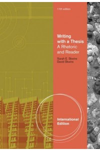 Writing With a Thesis A Rhetoric and Reader