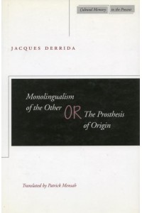 Monolingualism of the Other, or, The Prosthesis of Origin - Cultural Memory in the Present