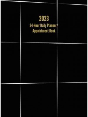 2023 24-Hour Daily Planner/ Appointment Book Dot Grid Design (One Page Per Day)