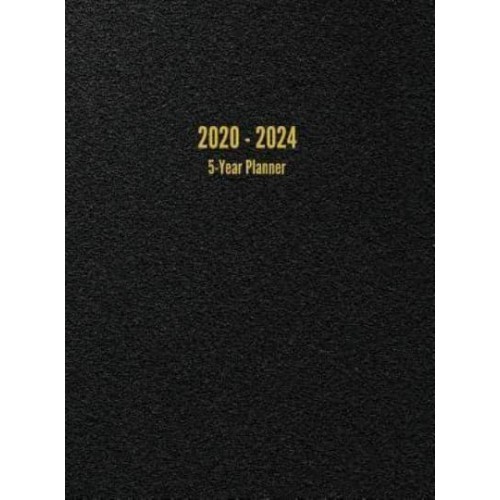 2020 - 2024 5-Year Planner: 60-Month Calendar (Black)