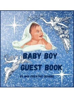 Baby Boy Guest Book Adorable Baby Boy Guest Book for Baby Shower or Baptism.