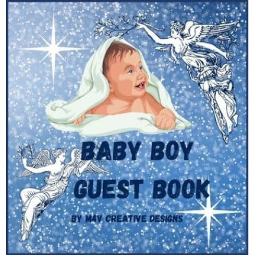 Baby Boy Guest Book Adorable Baby Boy Guest Book for Baby Shower or Baptism.