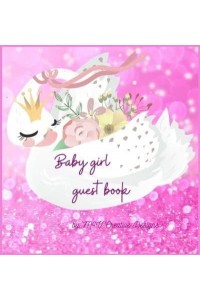 Baby Girl Guest Book Adorable Baby Girl Guest Book for Baby Shower or Baptism