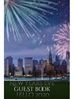 New Years Eve skyline blank guestbook hello 2020 NYC creative journal