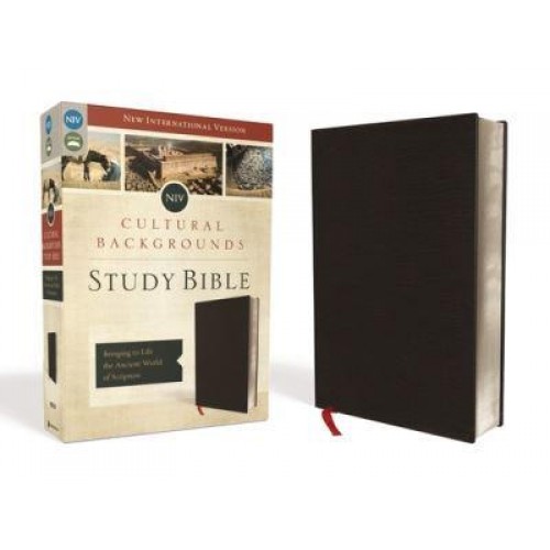 NIV, Cultural Backgrounds Study Bible, Bonded Leather, Black Bringing to Life the Ancient World of Scripture