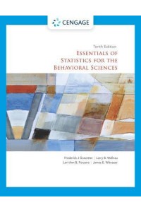 Essentials of Statistics for the Behavioral Sciences