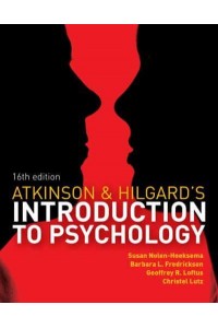 Atkinson and Hilgard's Introduction to Psychology