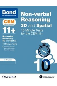 Bond 11+. 10-11 Years CEM 3D Non-Verbal Reasoning 10 Minute Tests