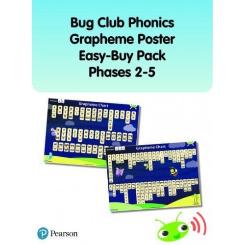 Bug Club Phonics Grapheme Poster Easy-Buy Pack Phases 2-5 - Phonics Bug