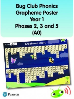 Bug Club Phonics Grapheme Poster Year 1 Phases 2, 3 and 5 (A0) - Phonics Bug