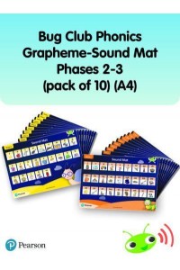 Bug Club Phonics Grapheme-Sound Mats Phases 2-3 (Pack of 10) (A4) - Phonics Bug