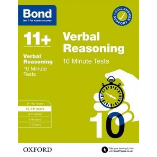 Bond 11+: Bond 11+ 10 Minute Tests Verbal Reasoning 10-11 Years