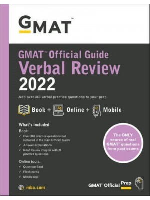 GMAT Official Guide Verbal Review 2022 Book + Online Question Bank