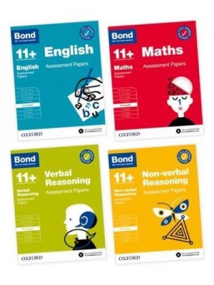 English, Maths, Non-Verbal Reasoning, Verbal Reasoning. 8-9 Years Bundle. Assessment Papers - Bond 11+
