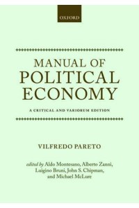 Manual of Political Economy A Critical and Variorum Edition